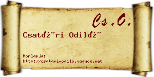Csatári Odiló névjegykártya